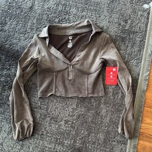 Stylish Brownish Grey Women's Top